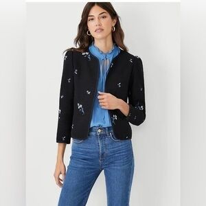 Brand new, Ann Taylor Embroidered Black
Tweed Jacket